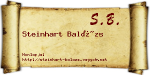 Steinhart Balázs névjegykártya