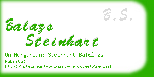 balazs steinhart business card